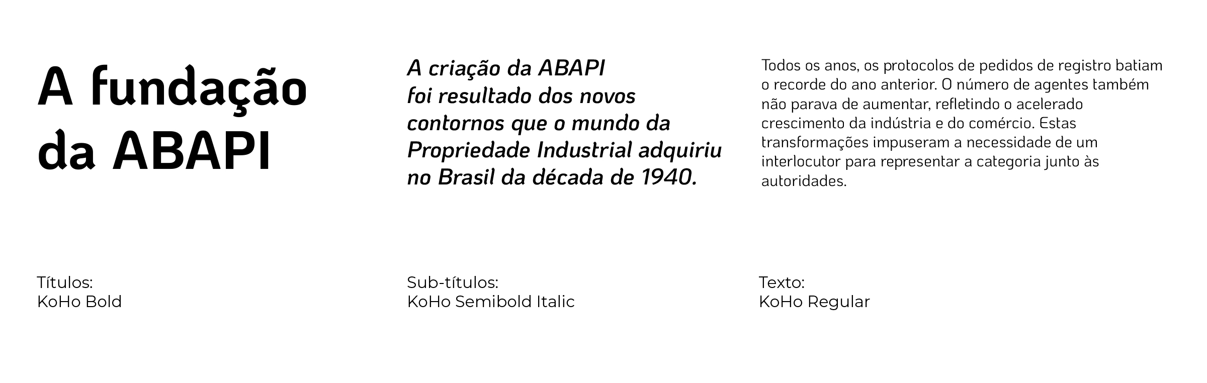Tela panorâmica da identidade visual da ABAPI