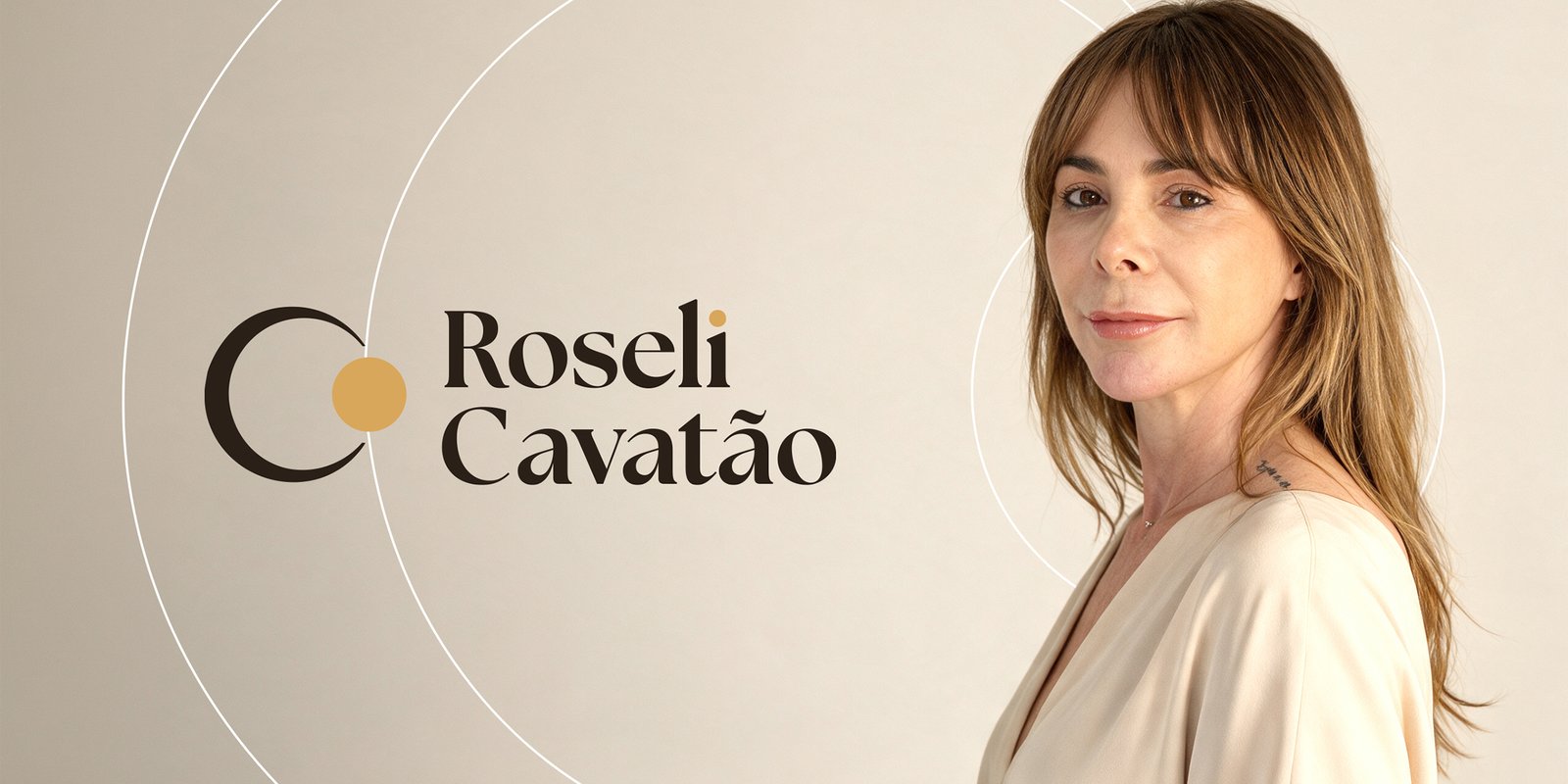 Roseli Cavatão com a nova identidade visual